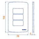 Ver imagem 3 de Linha B3 Conjunto 4×2 Interruptor Simples Moderno 10a 250v + Campainha Excelente Acabamento