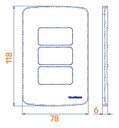 Ver imagem 3 de Linha B3 Conjunto 4×2 Interruptor Simples Moderno 10a 250v + Campainha Excelente Acabamento
