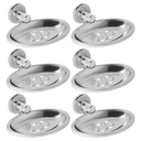 Ver imagem 1 de Kit 6 Saboneteira De Parede Oliveira Em Aço Inox E Alumínio