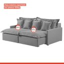 Ver mais imagens de Sofá 2 Lugares Retrátil 174cm com Almofadas Lisboa