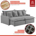 Ver imagem 3 de Sofá 2 Lugares Retrátil 174cm com Almofadas Lisboa