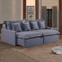 Ver imagem 1 de Sofá 2 Lugares Retrátil 174cm com Almofadas Lisboa