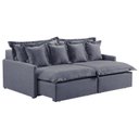 Ver imagem 2 de Sofá 2 Lugares Retrátil 174cm com Almofadas Lisboa