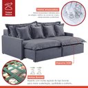 Ver imagem 6 de Sofá 2 Lugares Retrátil 174cm com Almofadas Lisboa