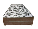 Ver imagem 2 de Cama Box Solteiro Suede Marrom + Colchão Solteiro Suede Marrom Espuma 88x188x55
