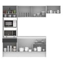 Ver imagem 4 de Armário de Cozinha Completa 240cm Branco/Preto/Branco Topazio Madesa 01