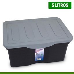 Caixa Organizadora De Plástico Reforçado Multiuso Com Tampa 05 Litros - 3