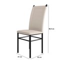 Ver imagem 2 de Conjunto 2 Cadeiras 41cm x 96,5cm Tokio Preto/Off White