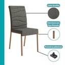 Ver imagem 7 de Conjunto Sala de Jantar 6 Cadeiras York Carraro Nogal Rosê