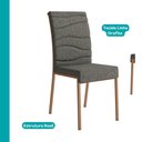 Ver imagem 6 de Conjunto Sala de Jantar 6 Cadeiras York Carraro Nogal Rosê