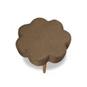 Ver imagem 4 de Puff Decorativo Pé Palito de Madeira Sala Flower Linho Marrom Cacau E03 - D’Rossi