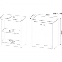 Kit 4 Armários para Escritório com Estante  - 10