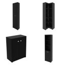 Ver imagem 2 de Kit 4 Armários para Escritório com Estante