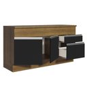 Ver imagem 5 de Balcão de Pia Armário de Cozinha 150 cm 2 Portas e 2 Gavetas (Com Tampo) Rustic/Preto Glamy Madesa