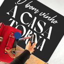 Ver imagem 2 de Tapete Capacho Estampado - 40cm X 60cm:o Bom Vinho À Casa em Torna