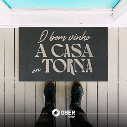 Tapete Capacho Estampado - 40cm X 60cm:o Bom Vinho À Casa em Torna - 6