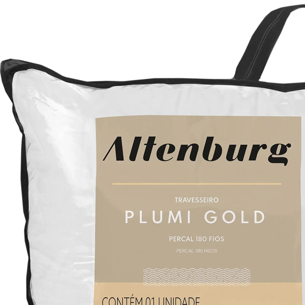 Travesseiro Altenburg Suporte Firme Percal 180 Fios Plumi Gold 50x70 Altenburg - 2