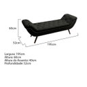 Ver imagem 3 de Recamier Divã Odessa P04 195 cm Suede - ADJ Decor - Cinza Escuro TCA 958