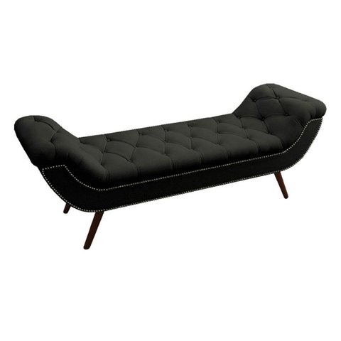 Recamier Divã Odessa P04 195 cm Suede - ADJ Decor - Cinza Escuro TCA 958