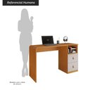 Ver imagem 4 de Escrivaninha/Mesa Escritório com 2 Gavetas e Nicho 127cm Multimóveis Crjcm-ESC003 Cinamomo/Off