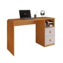 Ver imagem 2 de Escrivaninha/Mesa Escritório com 2 Gavetas e Nicho 127cm Multimóveis Crjcm-ESC003 Cinamomo/Off