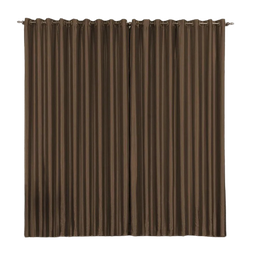 Cortina oxford tecido 3,00x2,50 Para Trilho Suíço:Marrom-escuro - 1