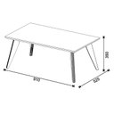 Ver imagem 3 de Painel Suspenso Decore 1.8 com Mesa de Centro Classic Nature Off White - Imcal