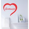 Adesivo Decorativo de Parede Frase Amor Sertanejo e Coração - 1