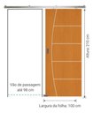 Ver imagem 2 de Porta Ipê Champanhe Friso 9 100x210cm + Kit Correr Alumínio