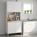Ver imagem 2 de Paneleiro de Cozinha Nina 80cm 4 Portas Branco Brilho