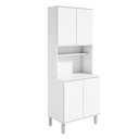 Ver imagem 1 de Paneleiro de Cozinha Nina 80cm 4 Portas Branco Brilho
