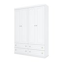 Ver imagem 6 de Cômoda e Guarda Roupa Infantil Mississipi 4 Portas Branco Hp - Henn