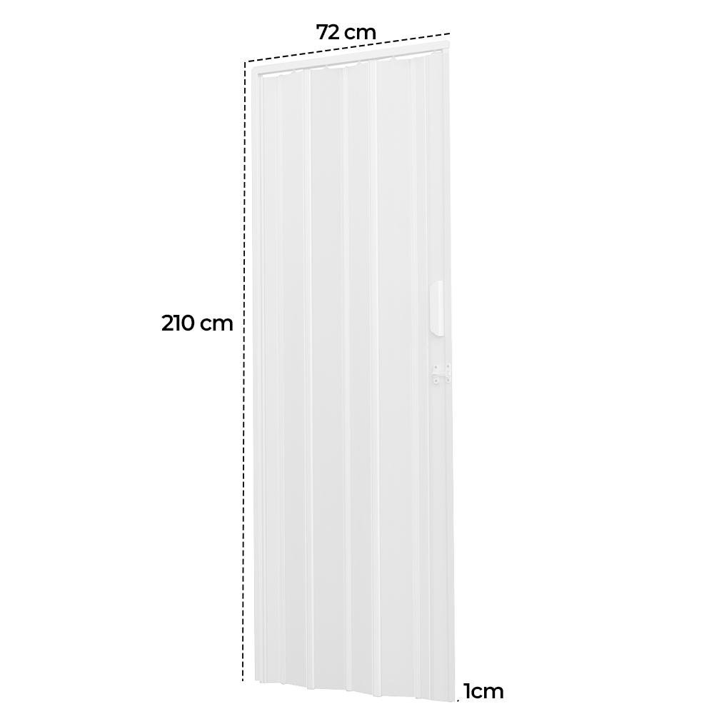 Porta Sanfonada de PVC 72x210cm AZN - Branco Gelo - 9