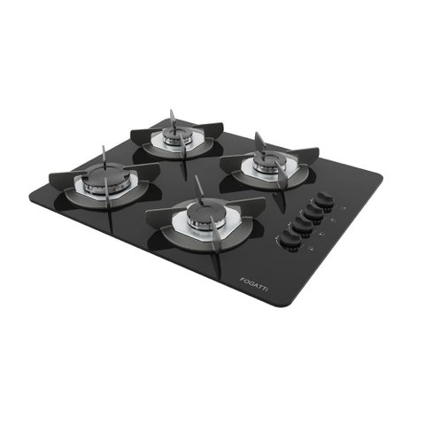 Cooktop 4 Bocas Safe Vidro Preto 27001301 - Fogatti