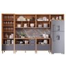 Cozinha Modulada Eloise 6 Peças com Cristaleira Freijó/titânio - Mgm - 3