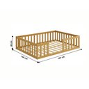 Ver imagem 3 de Cama Montessoriana Casal com Grade de Proteção Premium Cercado Quarto Moderno Luxo Cor Nature