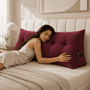 Ver imagem 5 de Almofada Encosto Triangular Cama Leitura Cabeceira Suede