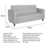 Kit Sofá 180cm e Poltrona em Corino Dallas - 5