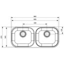 Ver imagem 2 de Cuba Dupla Docol Spice 83x34 017025CH Inox Alto Brilho