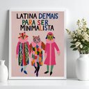 Ver imagem 2 de Quadro Latina Demais para Ser Minimalista - Oncinhas 24x18cm:moldura Preta