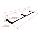 Ver imagem 2 de Arara de Parede para Loja Modelo Premium Leve Comac - 8 Tamanhos - Preto - 150cm