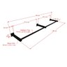 Arara de Parede para Loja Modelo Premium Leve Comac - 8 Tamanhos - Preto - 150cm - 2