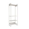 Closet Modulado Estilo Industrial Solteiro Loft Branco Cabideiro Ferro Branco - 2