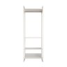 Closet Modulado Estilo Industrial Solteiro Loft Branco Cabideiro Ferro Branco - 3