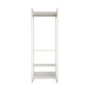 Ver imagem 3 de Closet Modulado Estilo Industrial Solteiro Loft Branco Cabideiro Ferro Branco