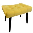 Ver imagem 5 de Kit Duas Poltrona Giovana Base Giratória Cromado em Sued Premium:amarelo