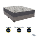 Ver imagem 3 de Cama Box Viúvo Cinza e Colchão Airtech 100 D33 Ortobom