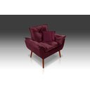 Ver imagem 1 de Poltrona Opala+ 2 Almofadas Suede Bordo- Modena Decor