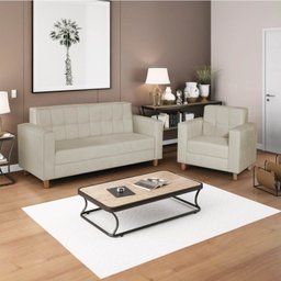 Kit Sofá 180cm e Poltrona em Linho Dallas - 1