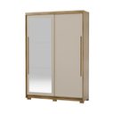 Ver imagem 3 de Guarda-Roupa 2 Portas Flex de Correr 3 Gavetas 100% MDF com Espelho e Pés Dubai Infinity